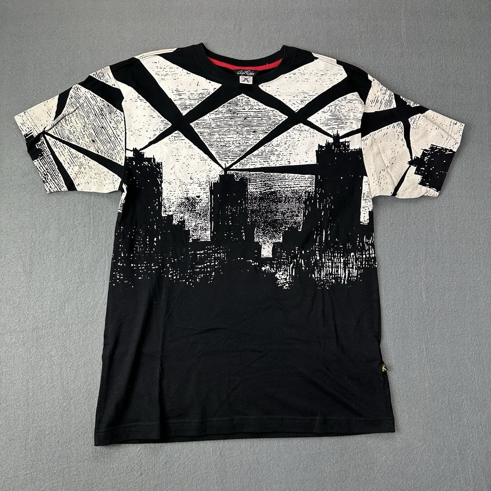 Artful Dodger Y2K Revolution‎ T-Shirt Black White Size M Medium Printed